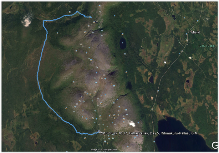 taival-5-rihmakuru-pallas-ge-satelliittikartalla-132-km-ja-3-t-58-min